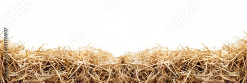 A pile of hay over white background isolated