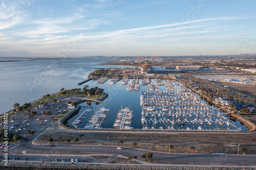 Chula Vista Marina with view of downtown San Diego