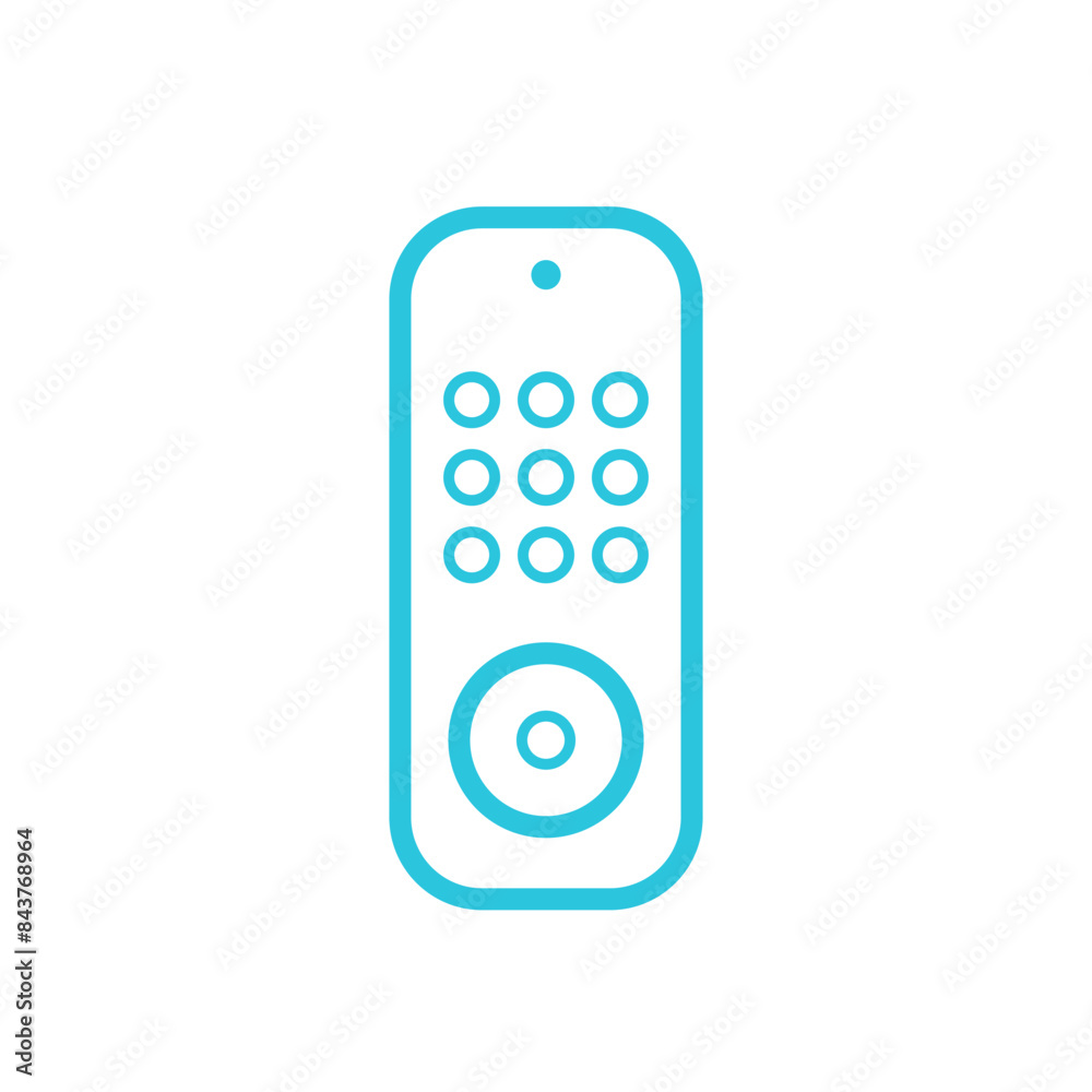 TV remote control icon. Isolated on white background. From blue icon set. TV remote control icon. Isolated on white background. From blue icon set.