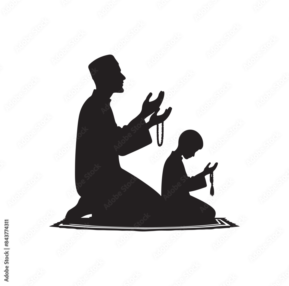 Muslim Praying silhouette. praying symbol
illustration Muslim Praying silhouette. praying symbol
illustration