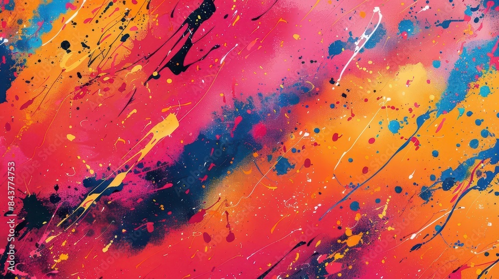 Abstract colorful paint splatters background Abstract colorful paint splatters background
