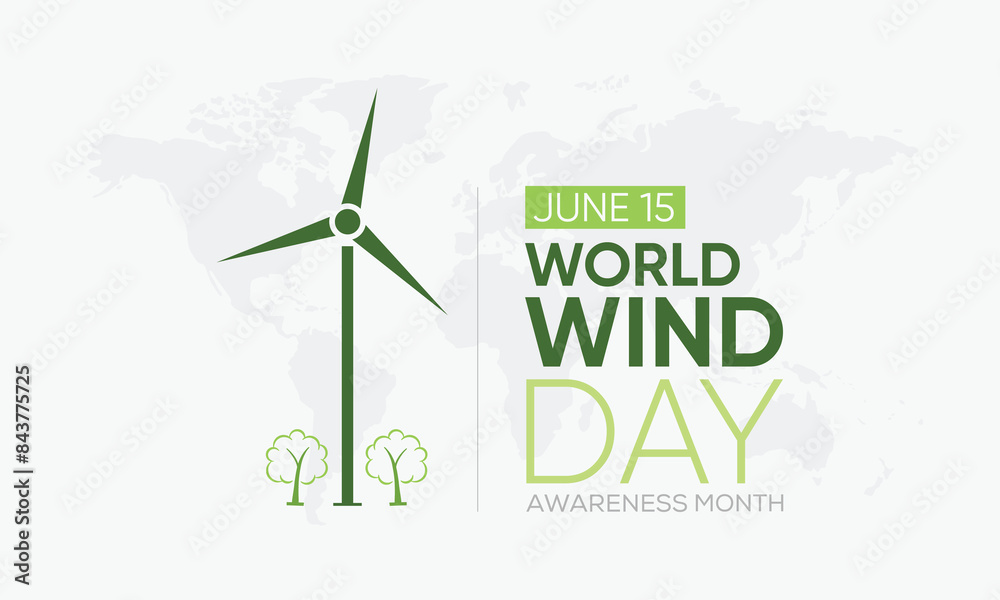 15 june world wind day awareness month, world wind day logo 15 june world wind day awareness month, world wind day logo