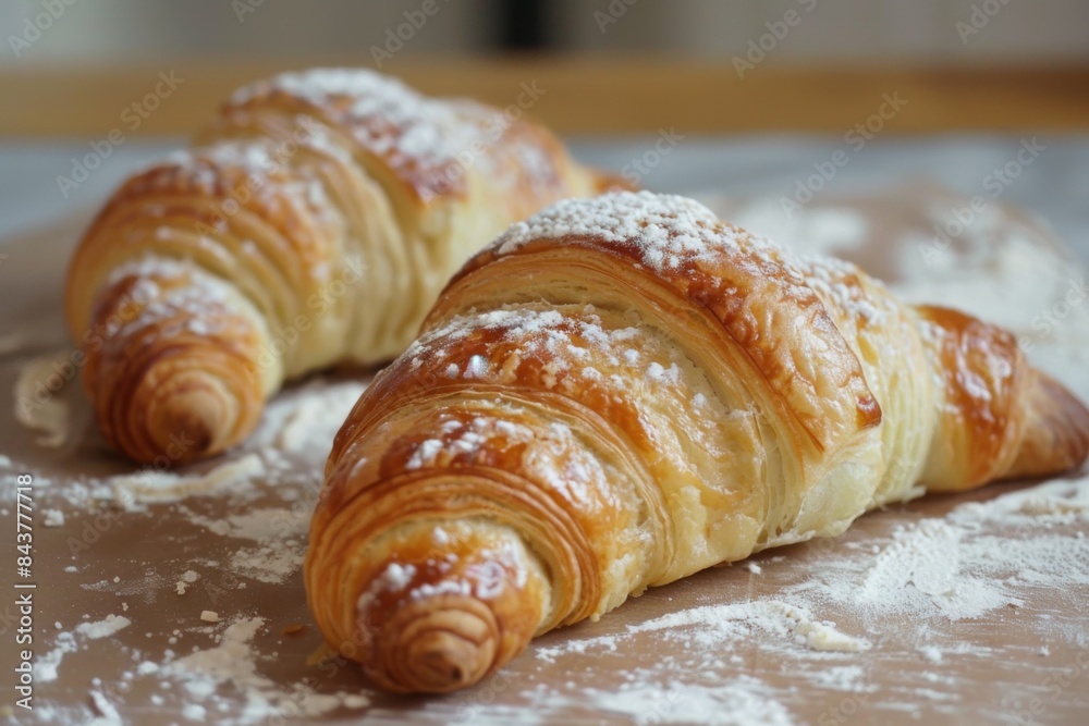 Croissants, food background Croissants, food background