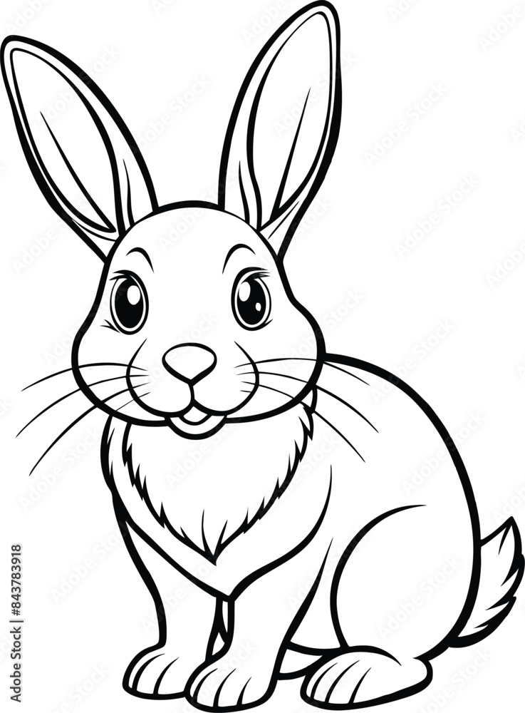 Obraz premium cute rabbit cartoon isolated on white background eps 10