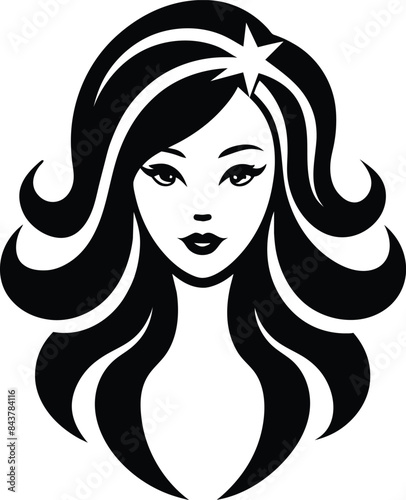 women salon logo illustration eps 10