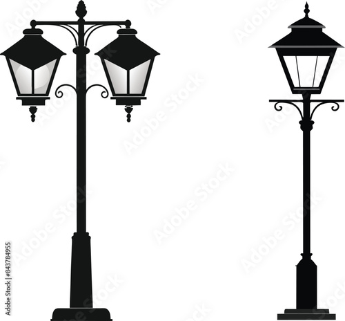 street lamp isolated on white background