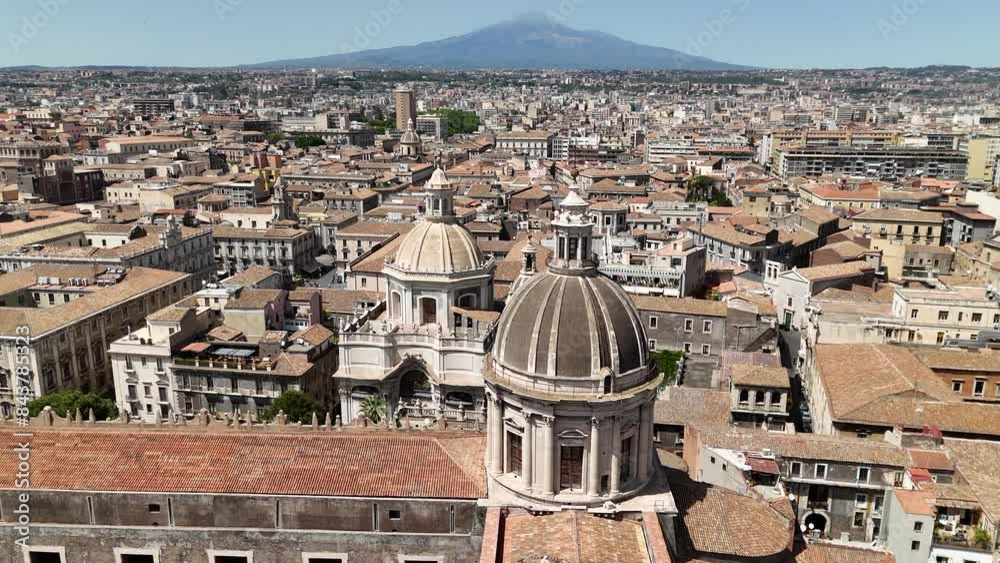 Catania Cathedral and Church of Saint Agatha in Catania city, Sicily, Italy Catania Cathedral and Church of Saint Agatha in Catania city, Sicily, Italy