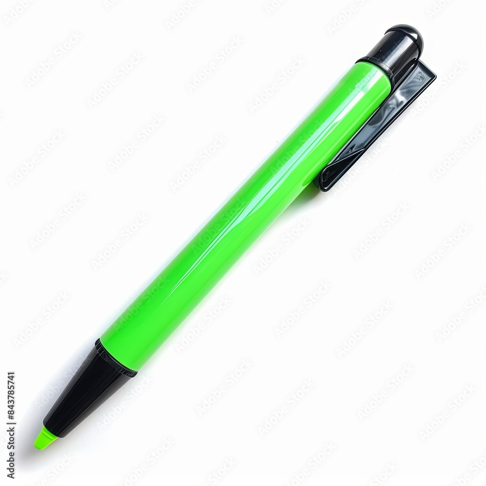 Isolated green highlighter on white background Isolated green highlighter on white background
