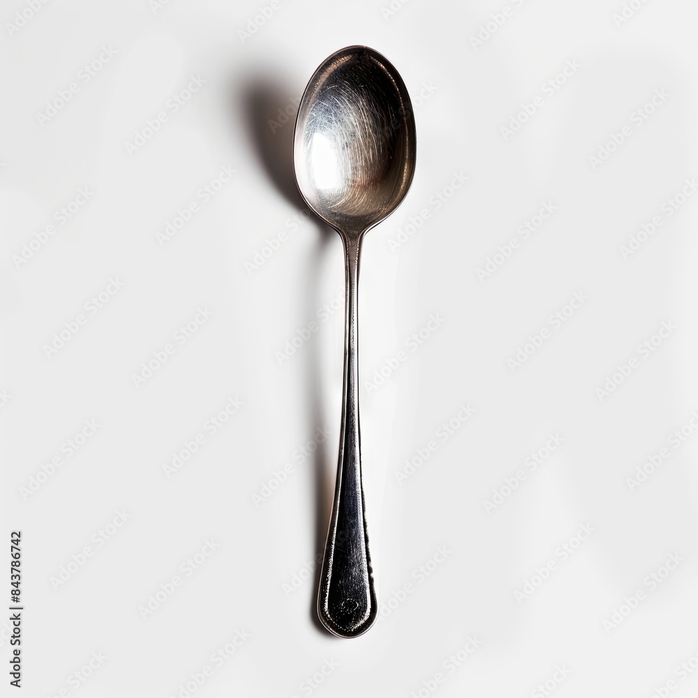 Isolated silver spoon on white background Isolated silver spoon on white background
