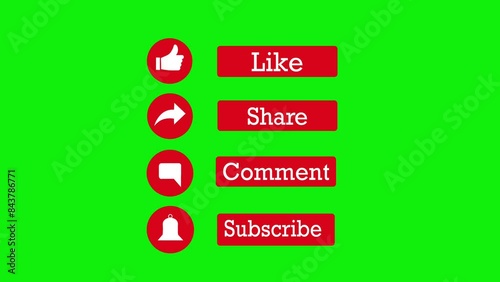 Like share comment subscribe animation
