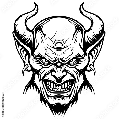 evil devil face vector transparent background PNG clipart