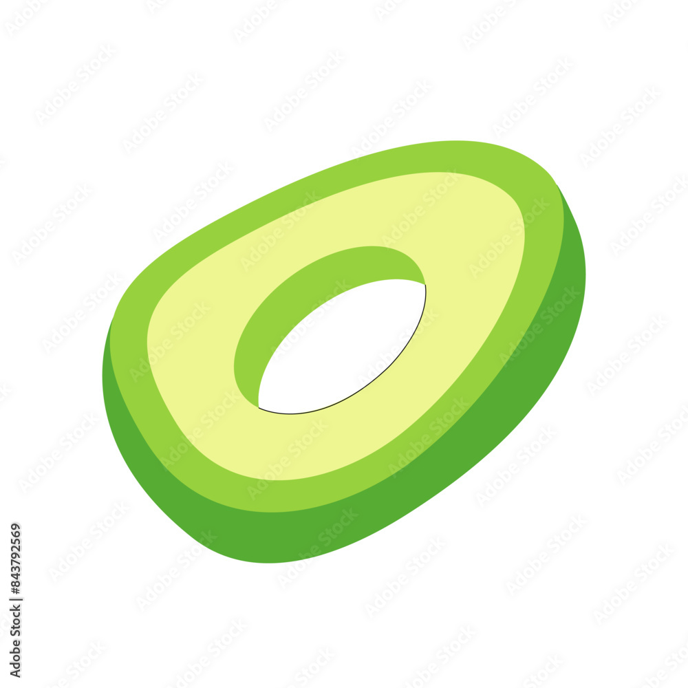 Avocado rubber ring vector flat illustration Avocado rubber ring vector flat illustration