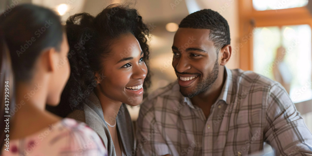 Close-up of a couple discussing mortgage options with a real estate agent, high-resolution, high-definition (HD), ultra high-definition (UHD), professional-grade Close-up of a couple discussing mortgage options with a real estate agent, high-resolution, high-definition (HD), ultra high-definition (UHD), professional-grade