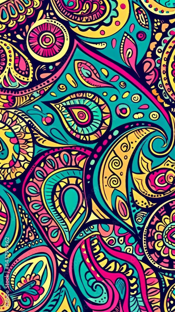 Colorful Abstract Floral Pattern Design