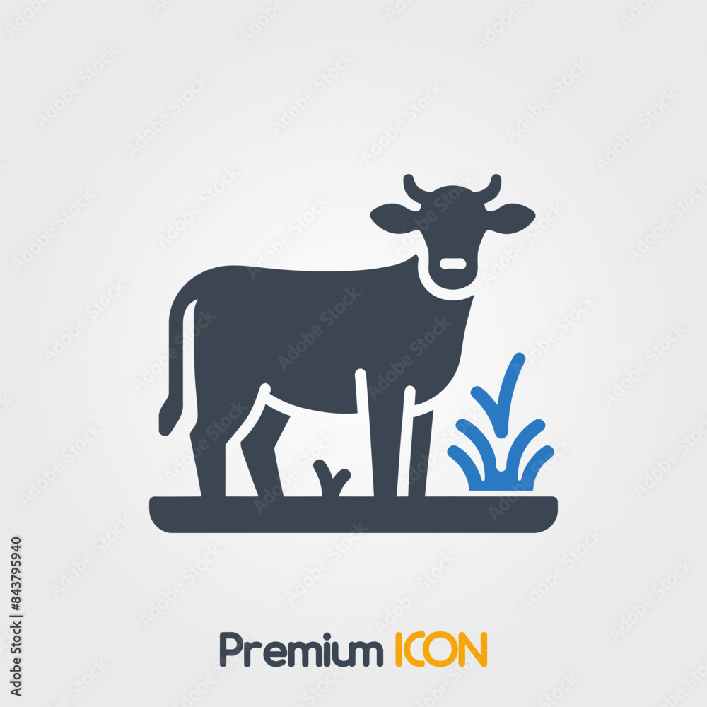 Grass-fed Cattle Icon Grass-fed Cattle Icon
