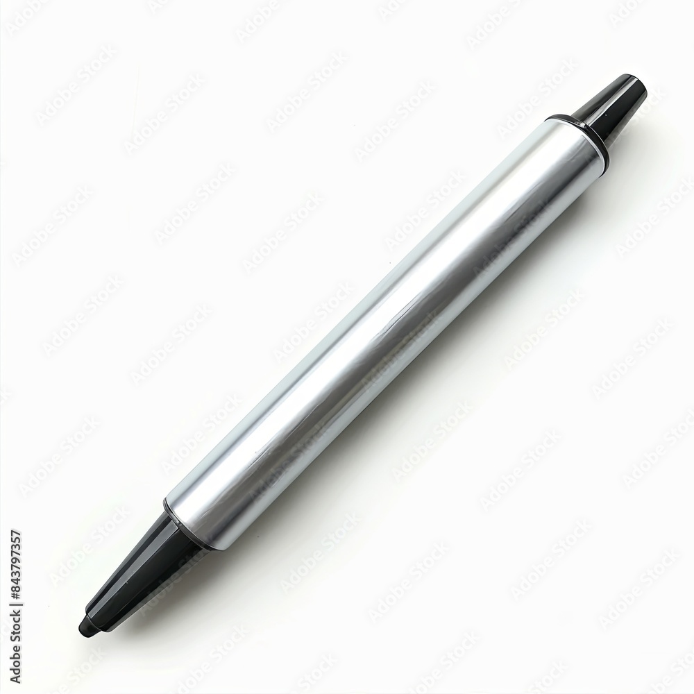 Isolated silver highlighter on white background Isolated silver highlighter on white background