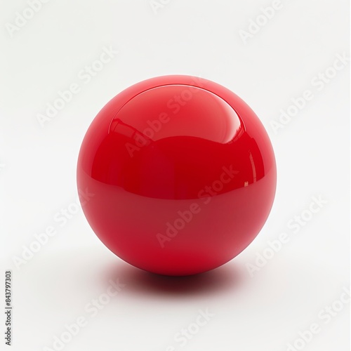 Isolated red rubber ball on white background