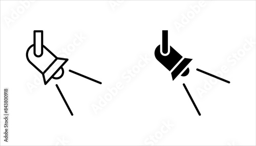 spotlight icon set. Searchlight icon. vector illustration for mobile concept and web design on white background