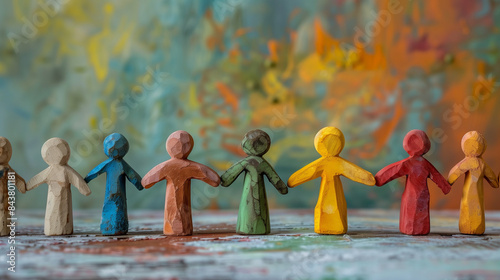 A group of people who formed a line, holding hands. This simplicity of the gesture carries a profound message of unity, solidarity and the power of common action.