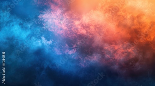Abstract background with blue, orange and purple gradations