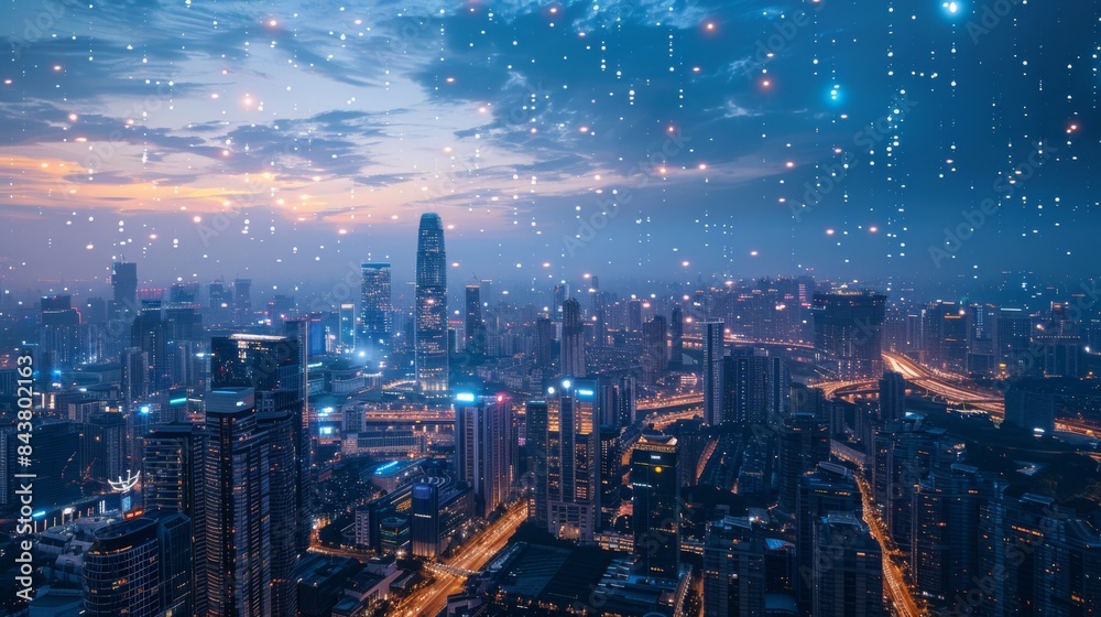A bustling city skyline with clean air, highlighting the environmental benefits of hydrogen fuel cells. A bustling city skyline with clean air, highlighting the environmental benefits of hydrogen fuel cells.