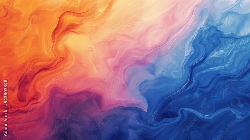 Abstract background with blue, orange and purple gradations