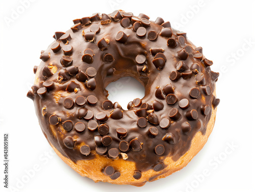 Obraz na płótnie Bagel, top view, pure white background w salonie