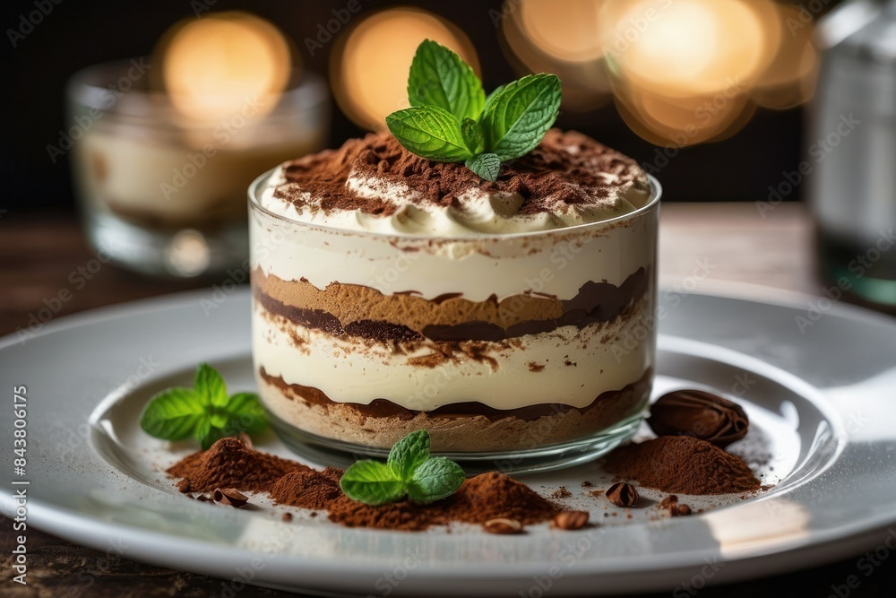 Decadent Tiramisu Dessert Close-up Decadent Tiramisu Dessert Close-up