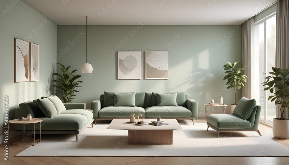 Fototapeta premium white and gold theme modern interior