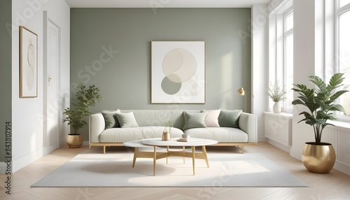 Wallpaper Mural white and gold theme modern interior Torontodigital.ca