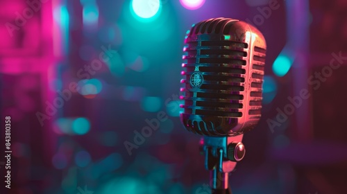 The Retro Microphone on Stage