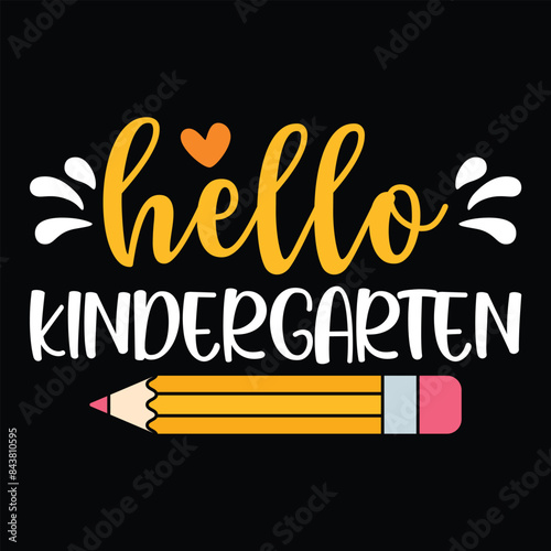hello kindergarten Back to school shirt design