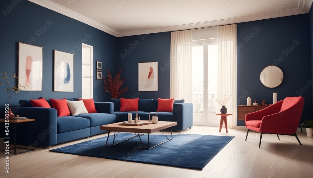 Fototapeta premium white and gold theme modern interior