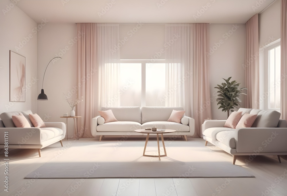 white and gold theme modern interior