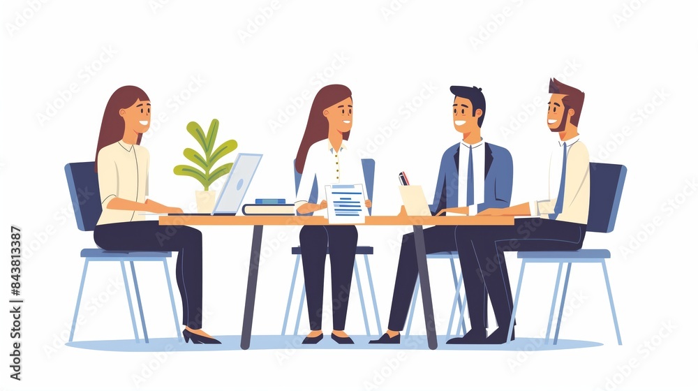 A group of people are seated at a table engaged in a meeting A group of people are seated at a table engaged in a meeting