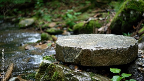 An organic circular stream stone © AkuAku