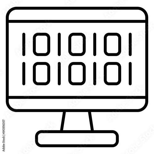 An icon design of binary Data 