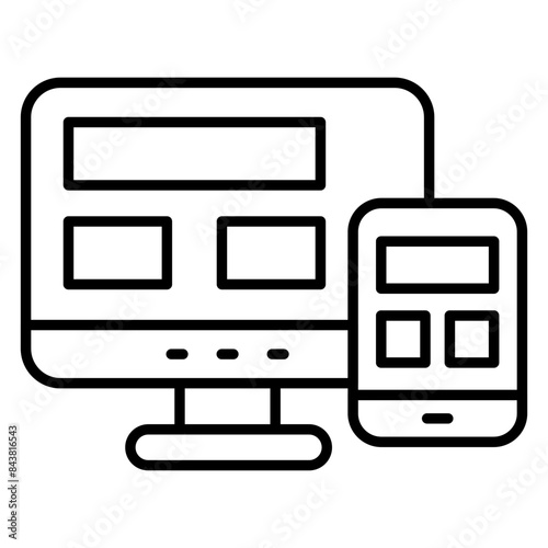 Trendy design icon of web design 