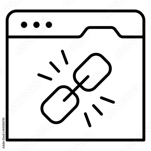 Web linkage icon, editable vector 