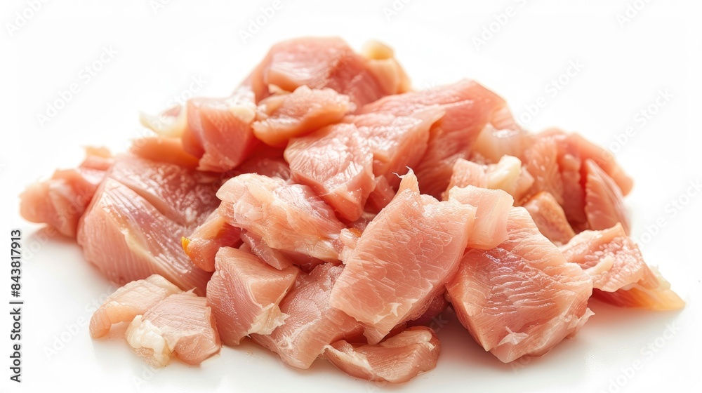 Raw chicken meat separated on a white background Raw chicken meat separated on a white background