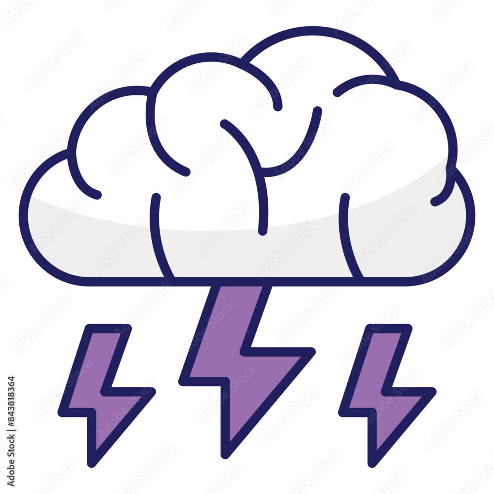 A unique design icon of cloud energy A unique design icon of cloud energy