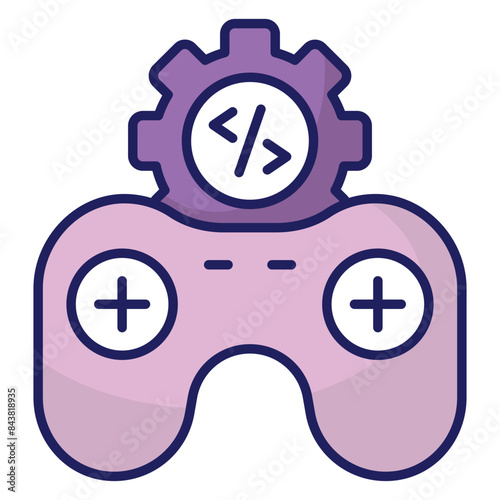 Modern design icon of game development 