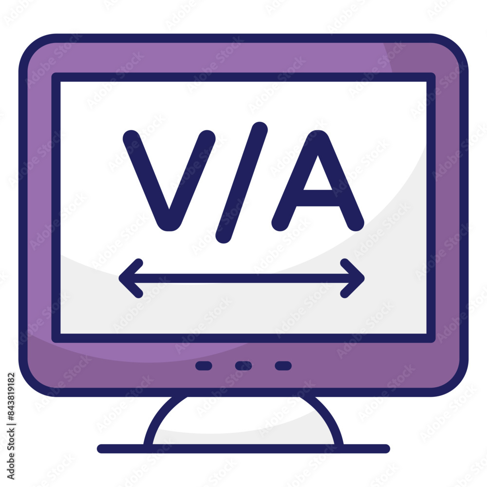 Fototapeta premium Editable design icon of kerning button 