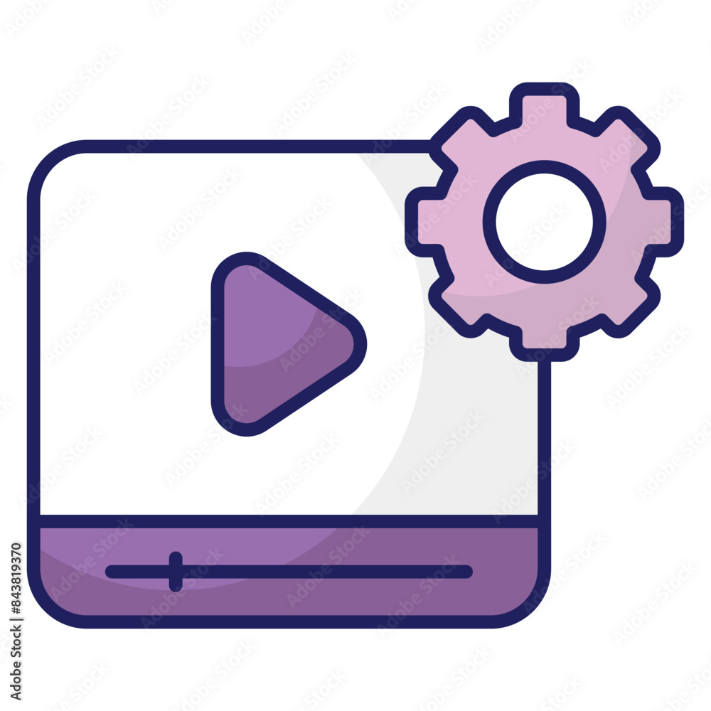 Trendy design icon of video setting Trendy design icon of video setting