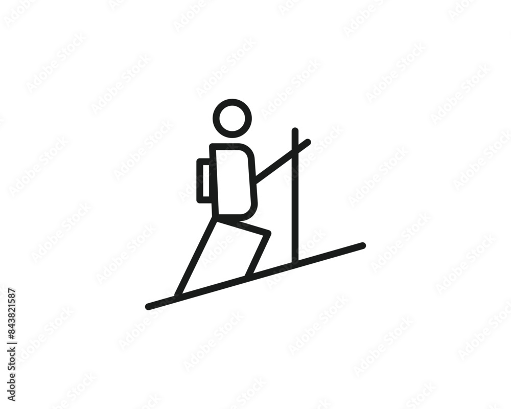 Hiking track icon vector symbol design illustration Hiking track icon vector symbol design illustration