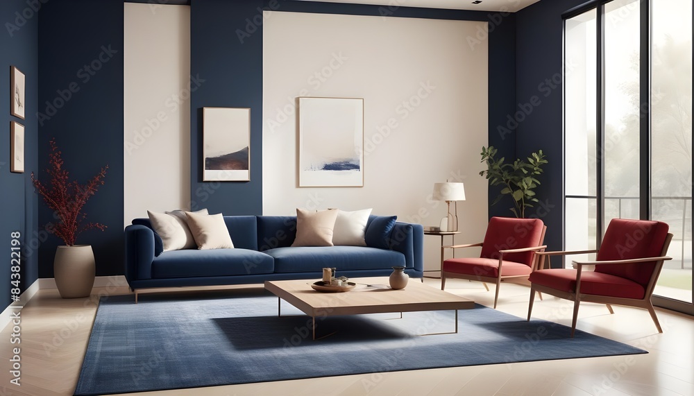 Fototapeta premium white and gold theme modern interior