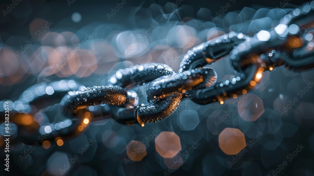A network of lines forms a broken chain, symbolizing the breaking down of barriers and fostering connections. A network of lines forms a broken chain, symbolizing the breaking down of barriers and fostering connections.