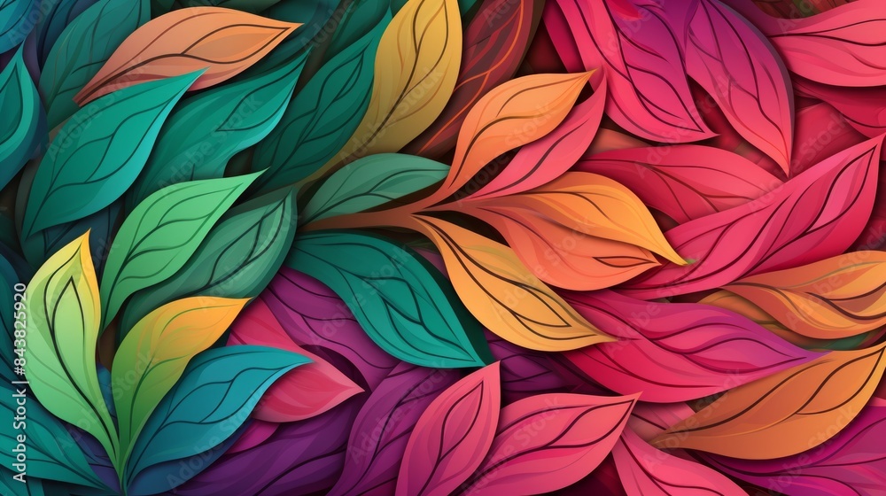 seamless pattern with colorful leaves seamless pattern with colorful leaves
