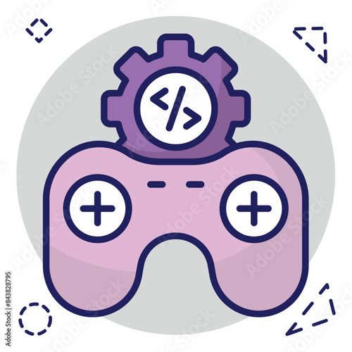 Modern design icon of game development 