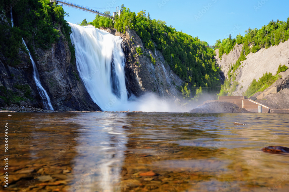 Naklejka premium Majestic Montmorency Falls: Natural Wonder of Quebec, Canada